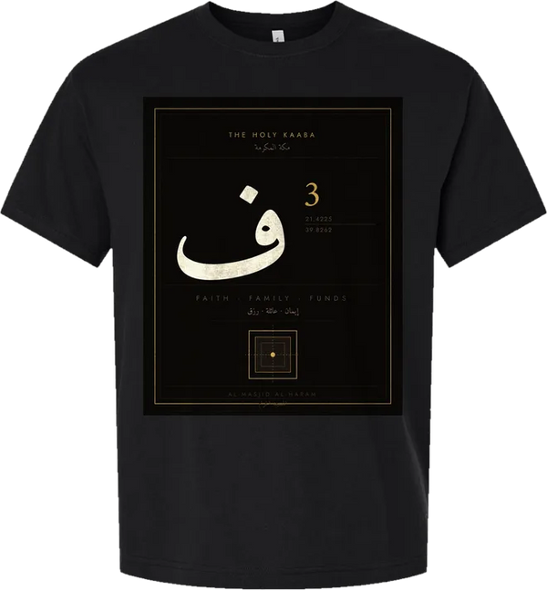 F3 Kaaba Seal Long Sleeve Tee — Black